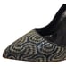 Rupert Sanderson Laira 85 Cloth Navy/Gold Sparkly Metallic Heels,Size 7.5 /EU 38