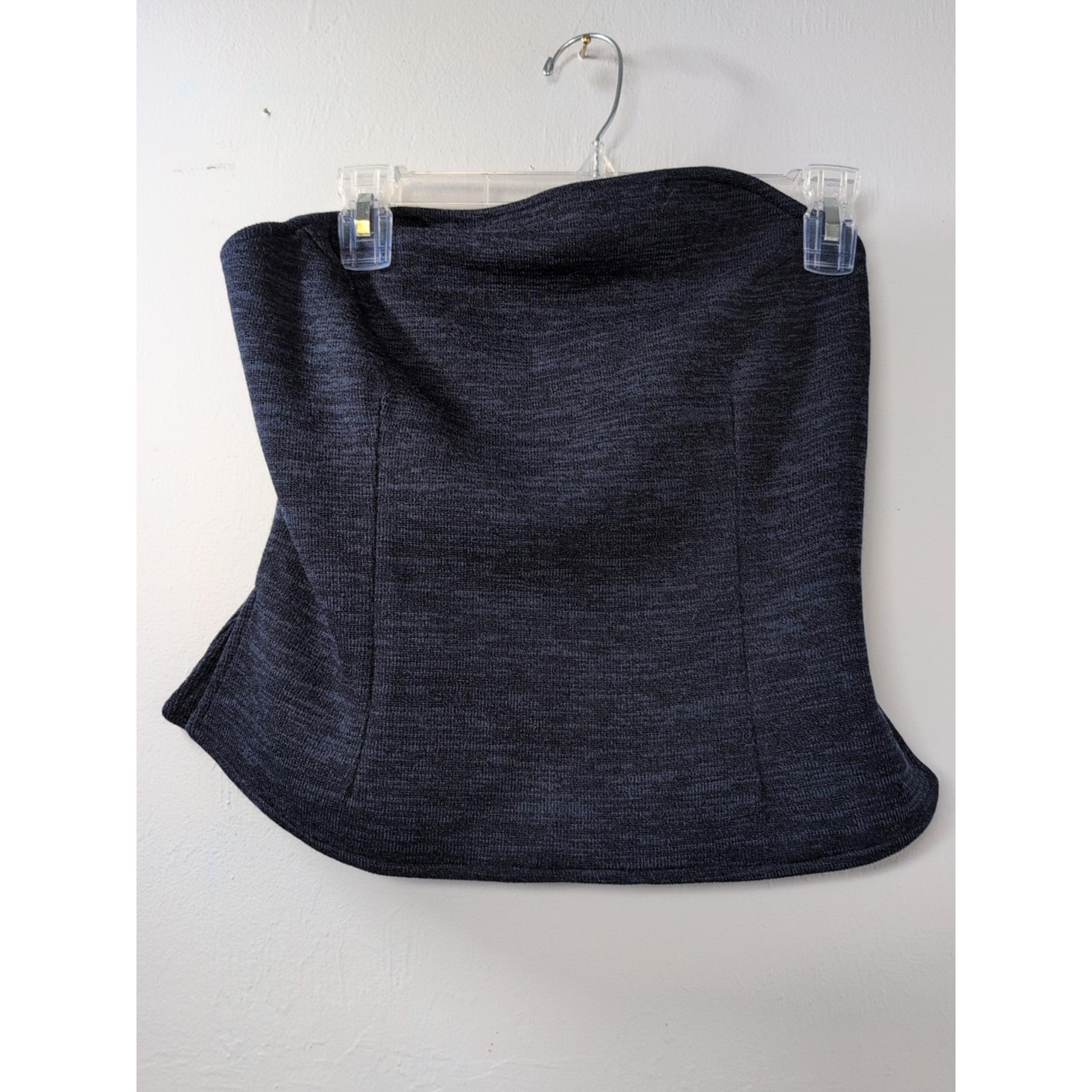 Moon River Anthropologie , Blue Strapless Knit Top, Size L NWT
