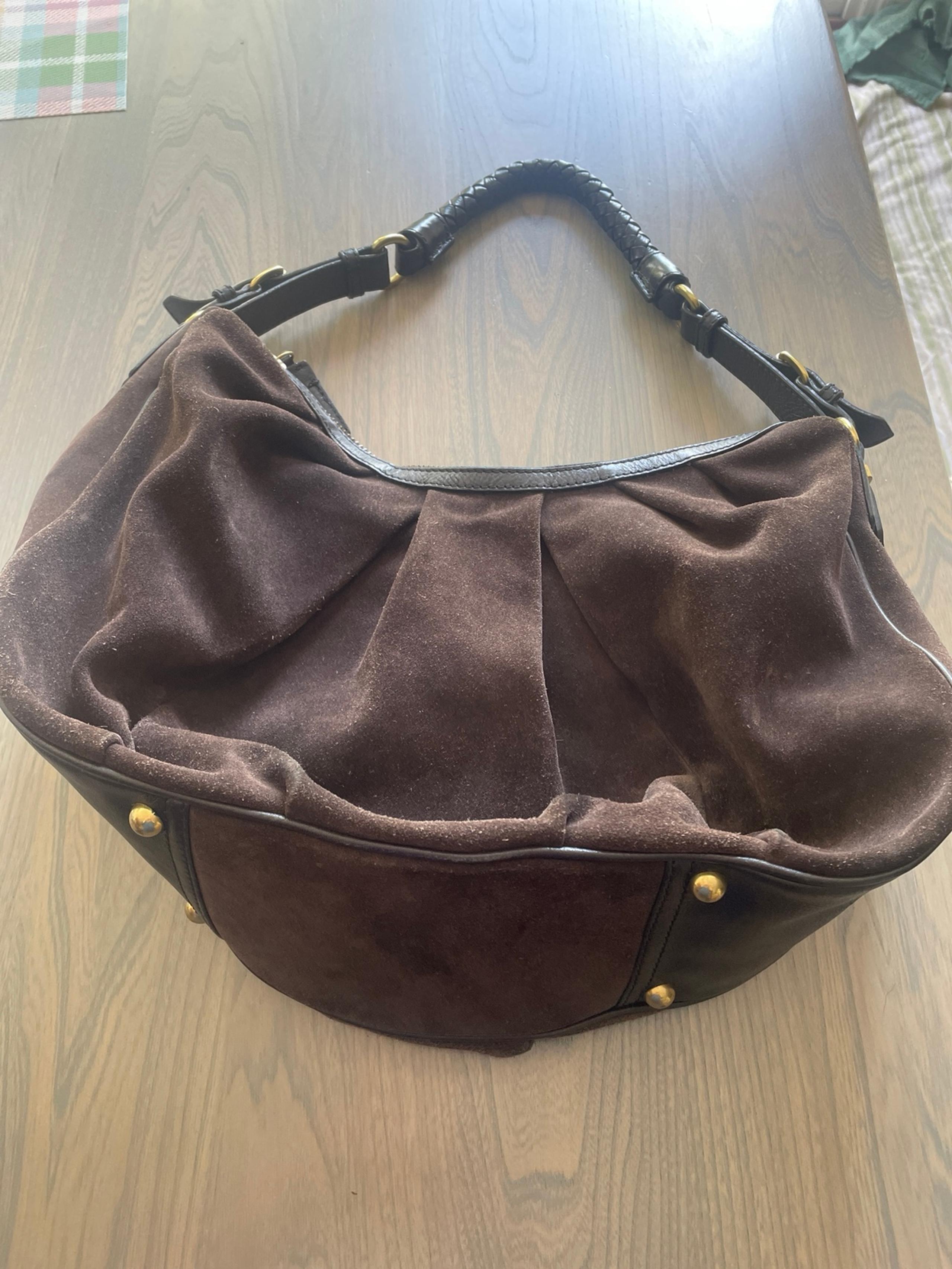 Banana Republic brown suede handbag