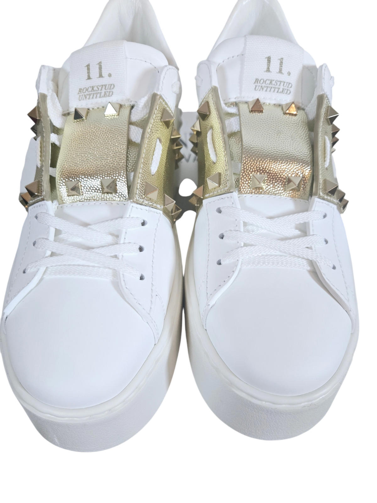 FLATFORM ROCKSTUD UNTITLED SNEAKER IN CALFSKIN WITH MICRO STUDS Size 40
