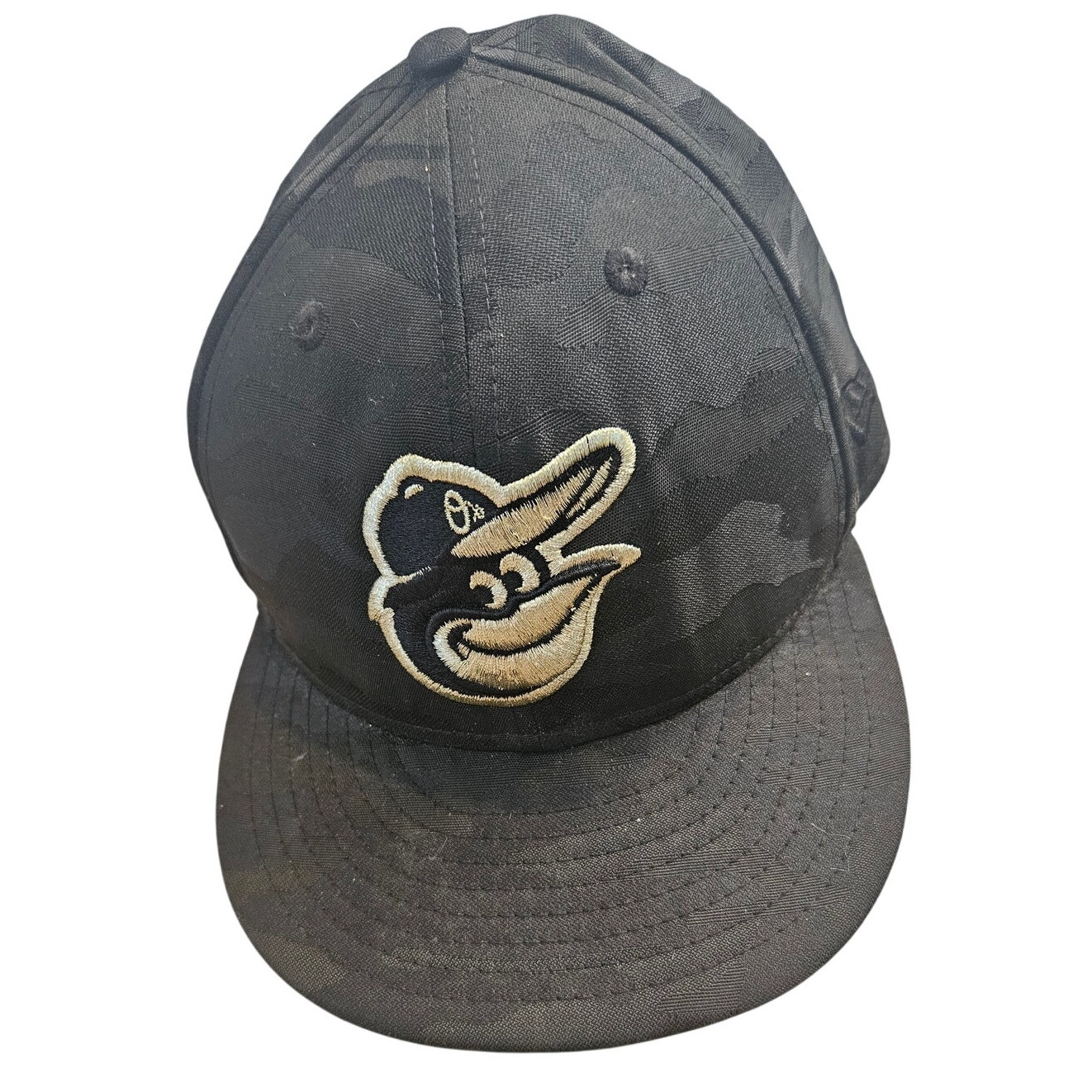 New Era 59Fifty Baltimore Orioles Black Camo Fitted Cap 7 1/8 56.8cm Embroidered