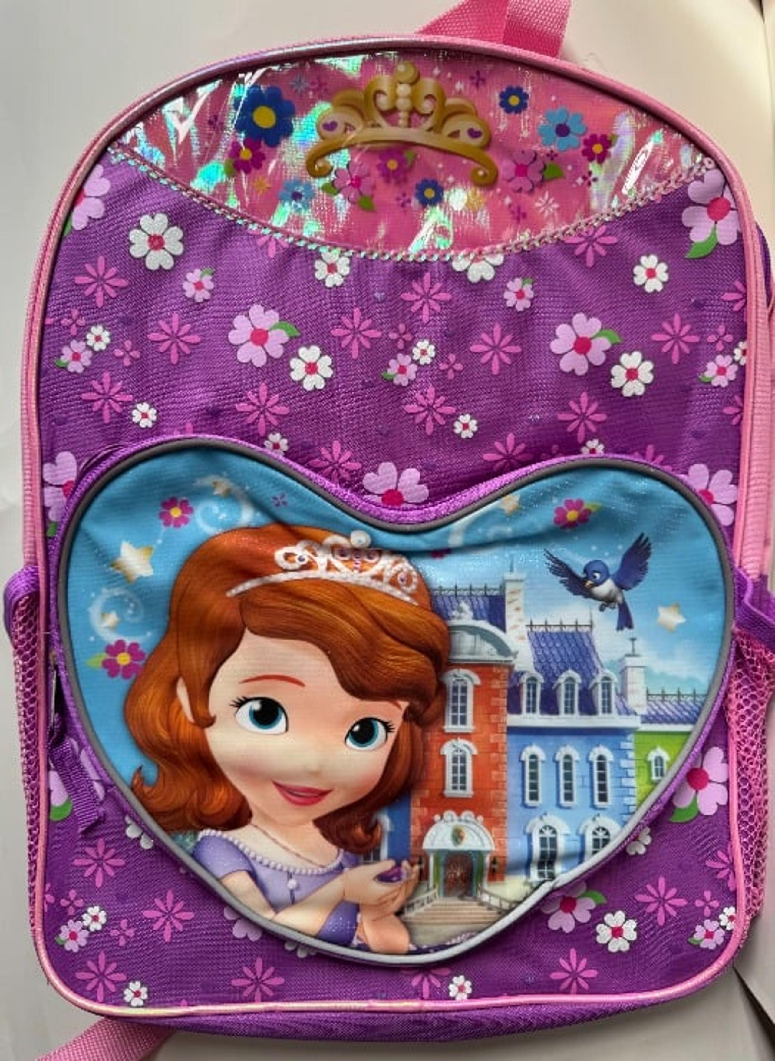 ⚡️ Disney Princess Sofia The First Backpack with Heart Shape Compartment NEW NWT