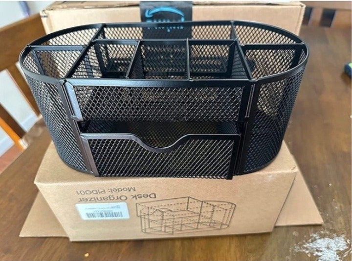 Pipishell Desk Organizer Mesh Desktop Office Supplies Multi-functional Caddy