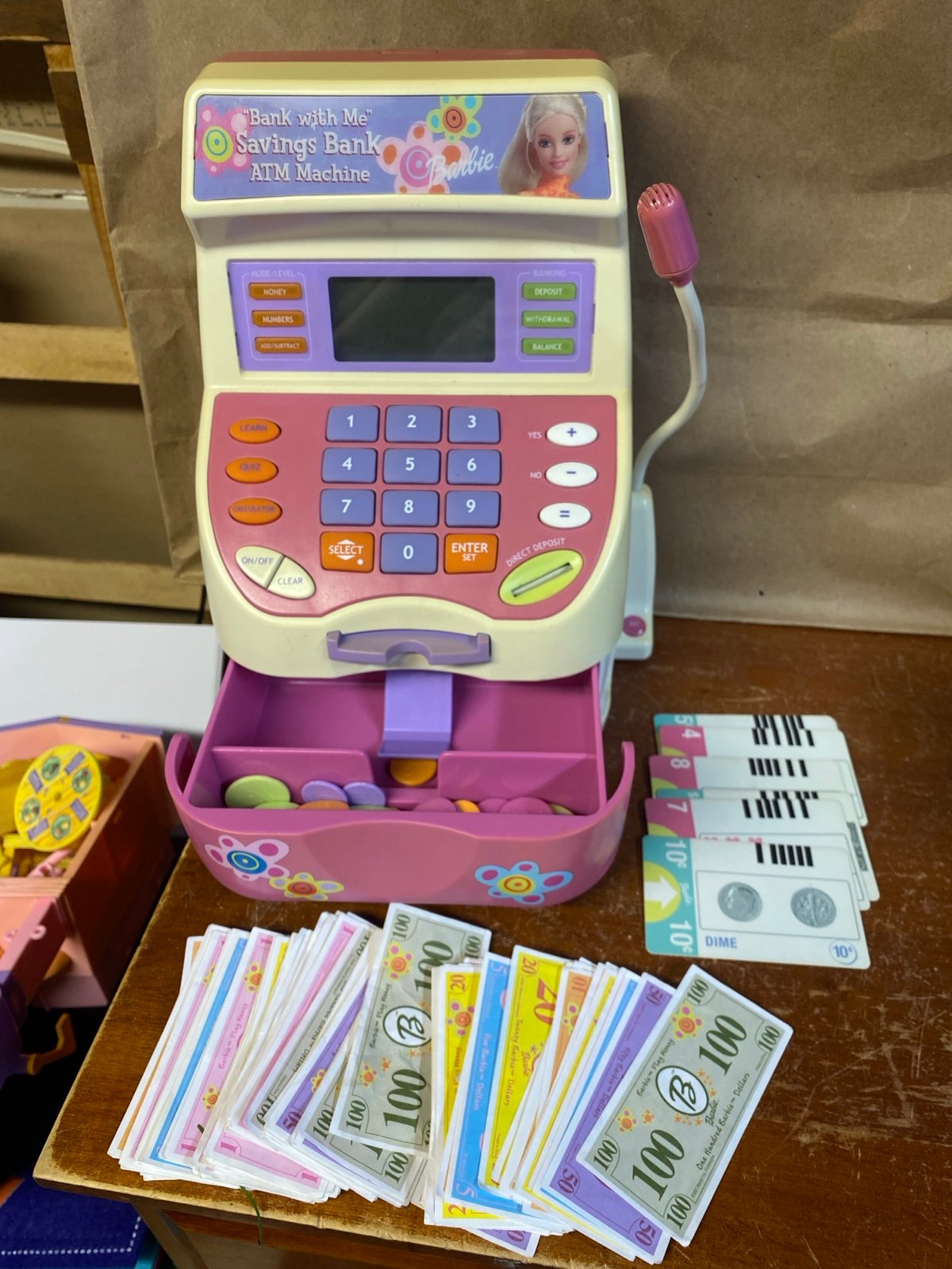 Mattel Barbie Bank With Me Electronic ATM Machine 2001 COMPLETE! WORKS!