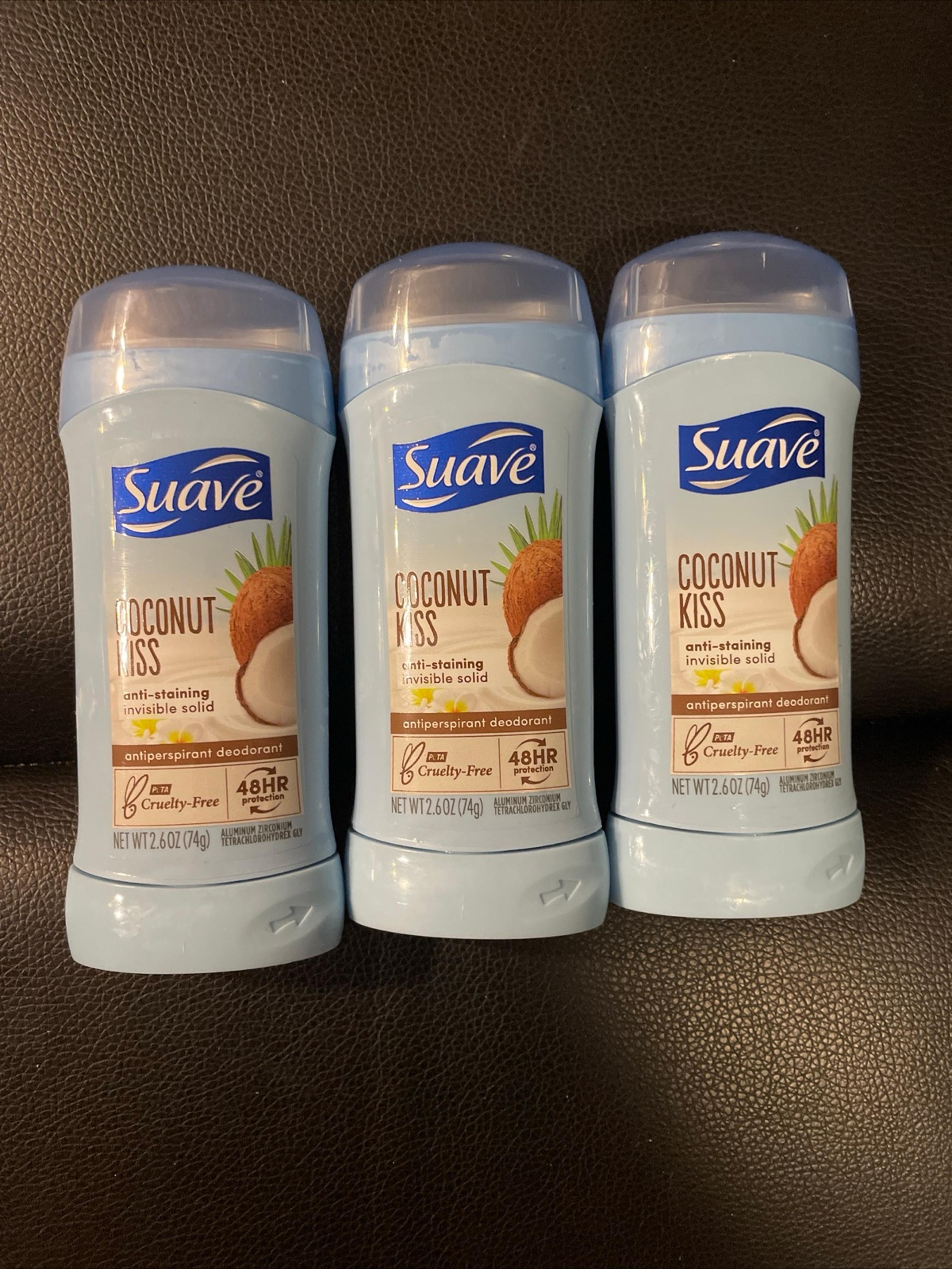 Suave Deodorant 2.6oz Coconut Kiss Invisible Solid 3 Pack