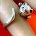 vintage sterling silver cat kitty ring