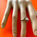 vintage sterling silver cat kitty ring