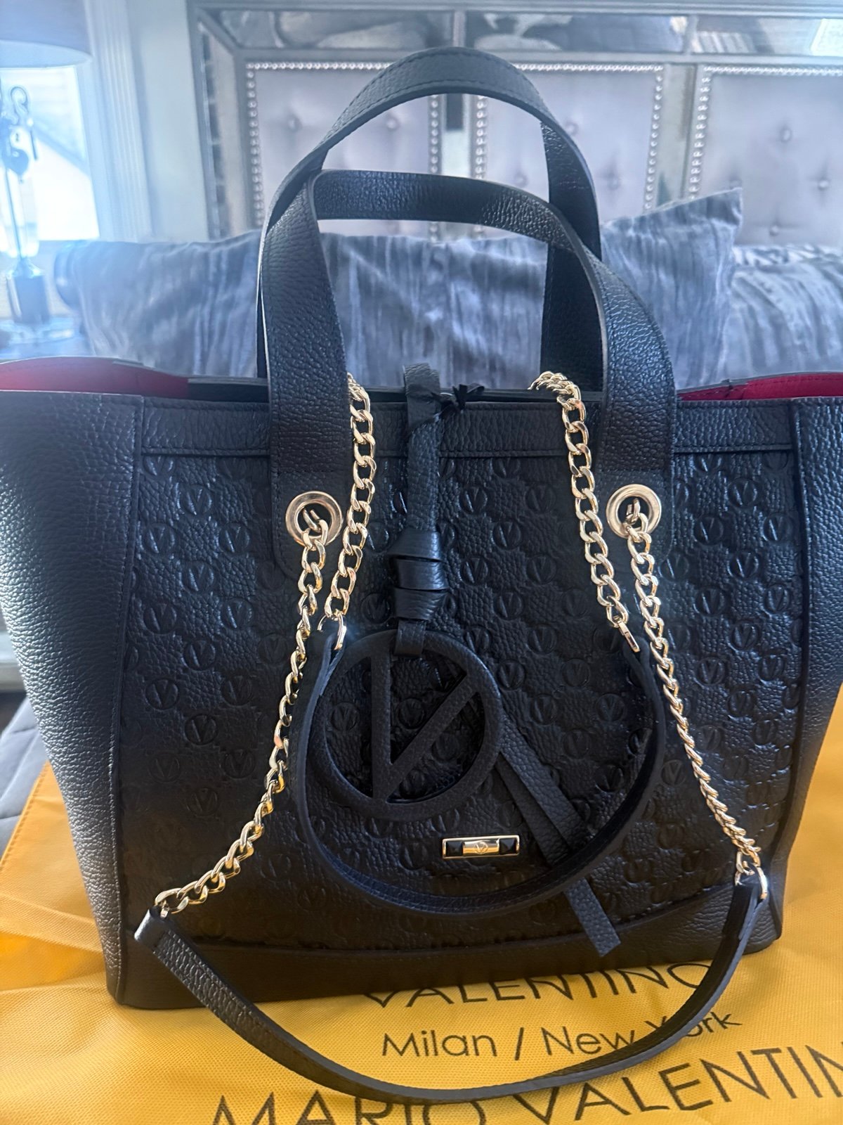 Valentino big size leather shoulder bag