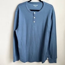 Madewell Blue Mens Henley Shirt L
