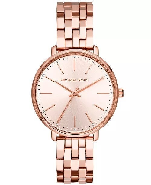Michael Kors Women's Pyper Rose Gold-Tone Stainless Steel Bracelet Watch 38mm