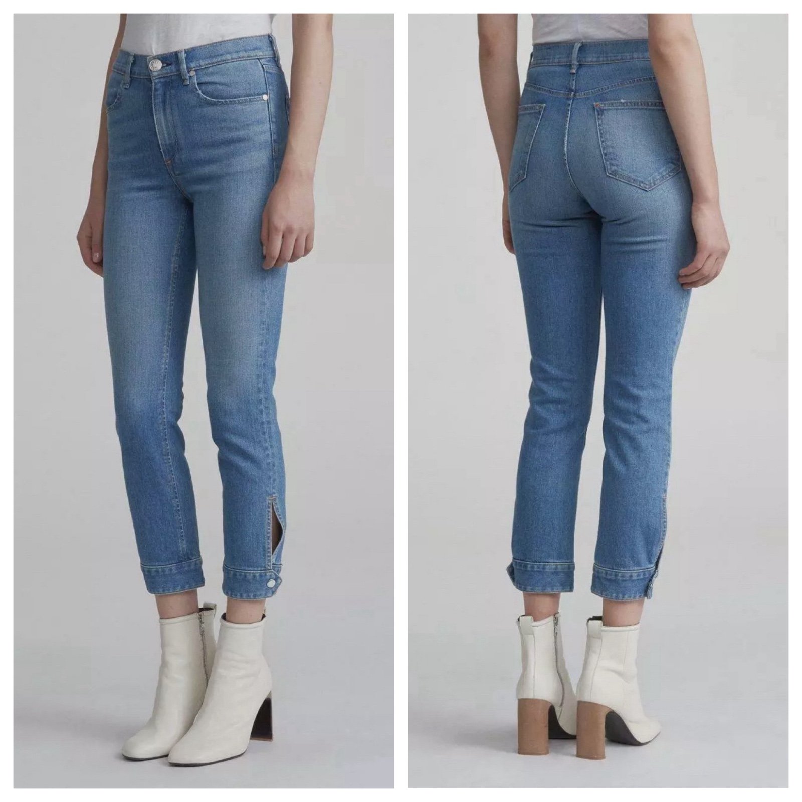Rag & Bone Cuffed Cigarette Slim Fit Jeans