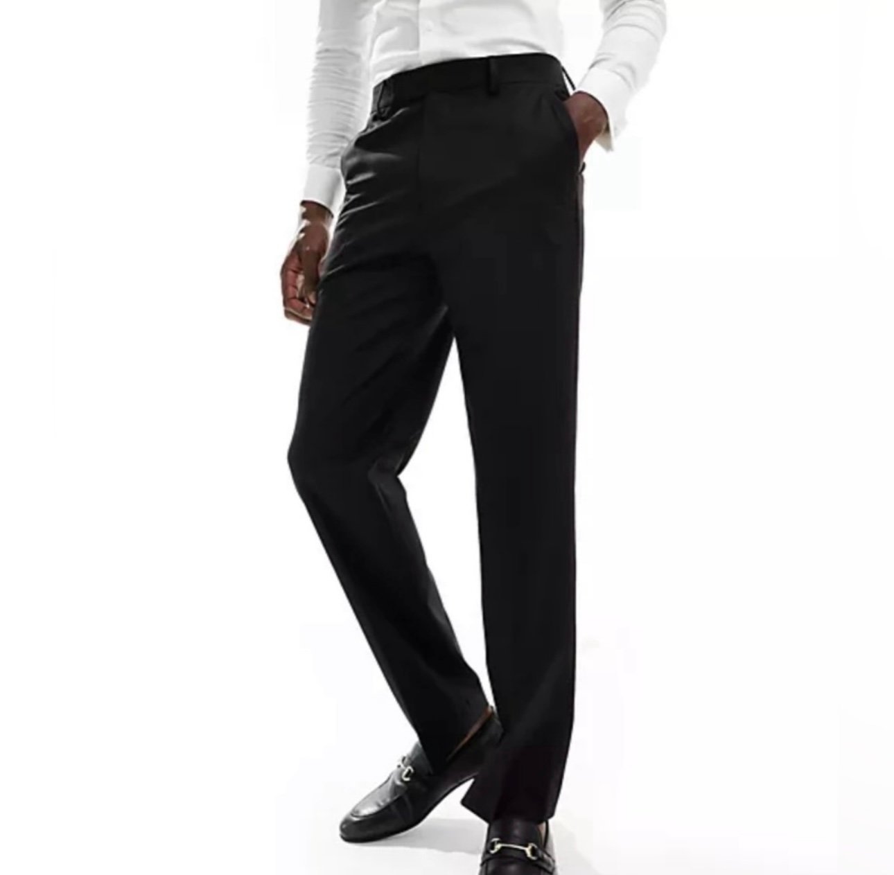 ASOS Design Straight Fit Suit Pants Black Size 30 X 32