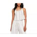Free People Lainey Cami Top Linen Blend Crop White Ivory S