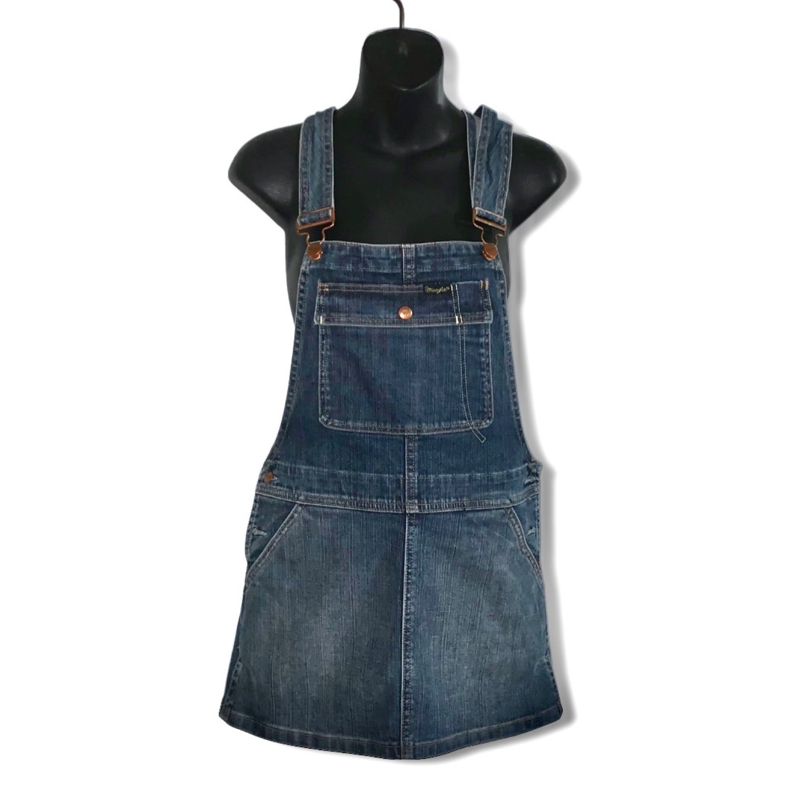 Wrangler Short Jean Distressed Overall Dress