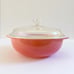 Vintage Pyrex Pink Flamingo White Glass 024 2 Quart Handled Casserole with Lid