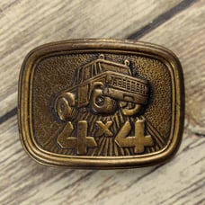 4x4 Vintage Belt Buckle Four Wheel Drive