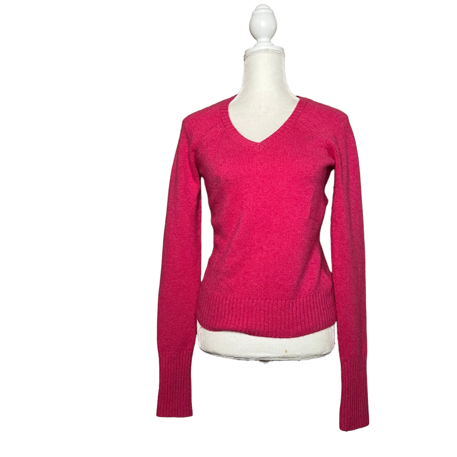 Lilly Pulitzer women cashmere sweater sz small pink long sleeve v neck