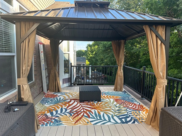 Palm Leaves Area-Rug Bohemian 5 X 8, Cream/Orange