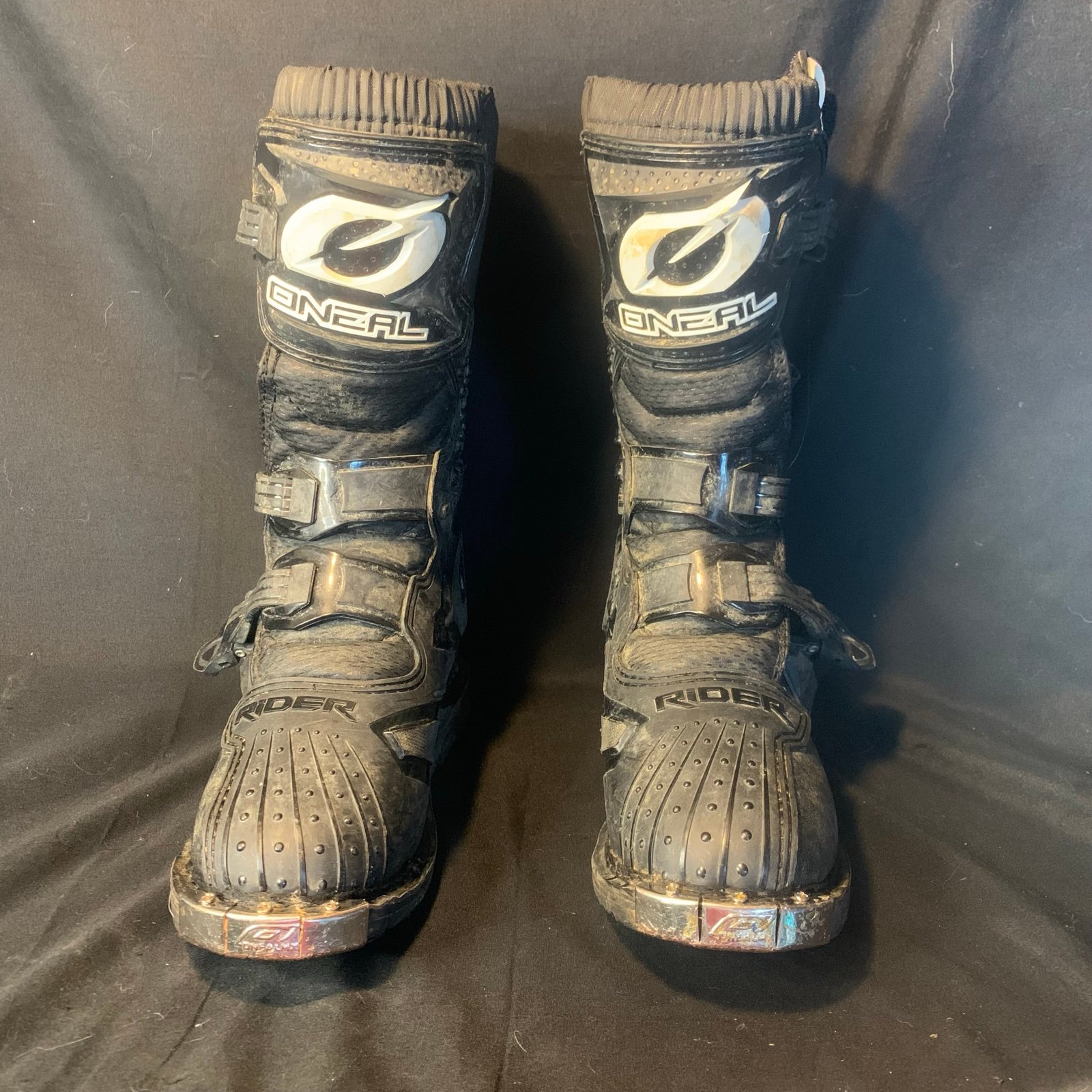 O'Neal Rider Boots Off-Road MX Motocross Motorcycle Black Size: Youth 4Pre Owned