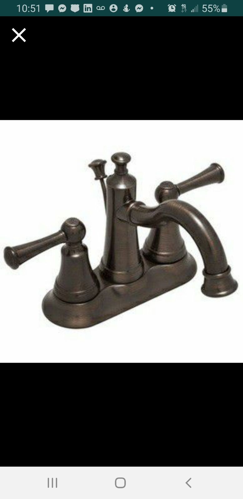 ProFlo 4 Centerset ORB Bath Faucet New