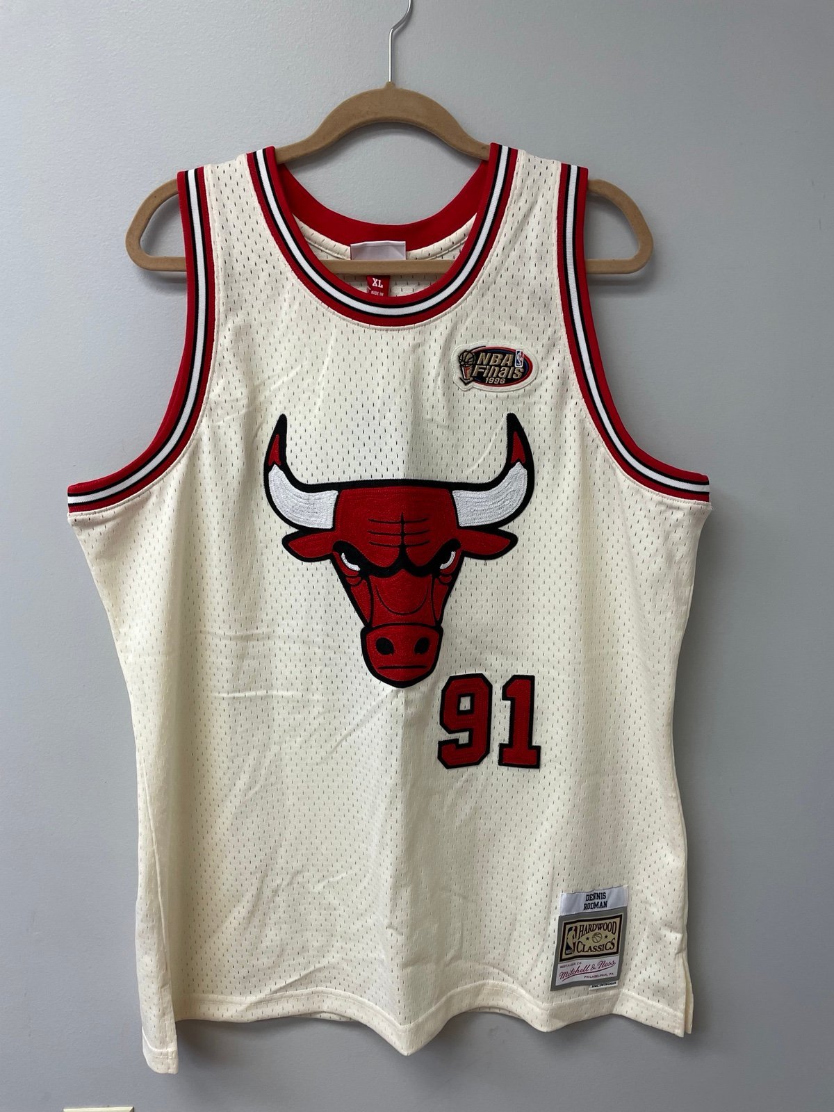 Hardwood Classics Mitchell & Ness Chicago Bulls Dennis Rodman NBA Finals Jersey