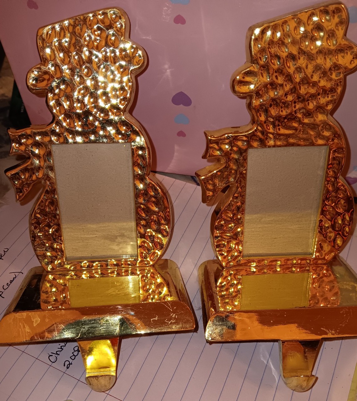 2 Fireplace Mantle Photo Frames