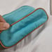 P2 Excellent Condition Hermes Turquoise Canvas Pouch MM