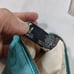 P2 Excellent Condition Hermes Turquoise Canvas Pouch MM