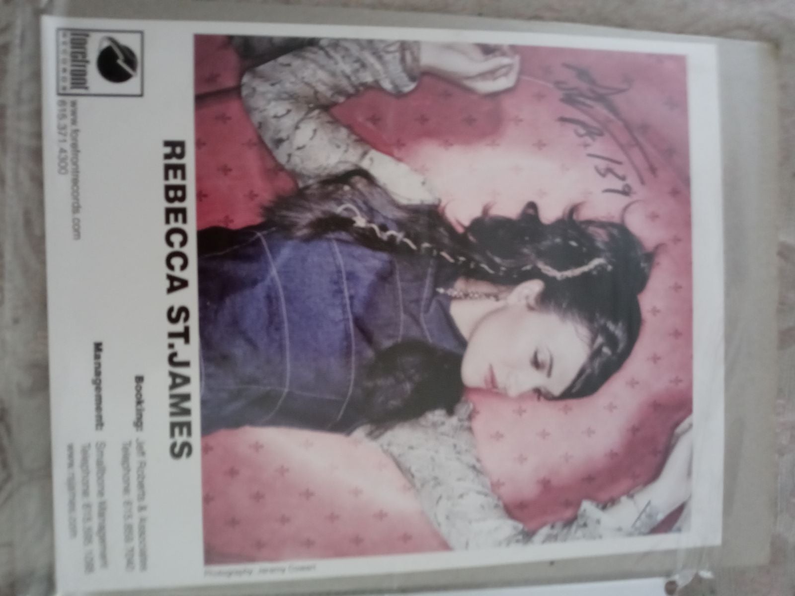 Rebecca st. James signed autograph