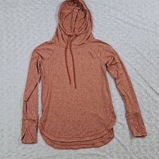 Athleta Uptempo Hoodie Womens Size XS Cameo Peach Hiking Travel Vacation Cabin