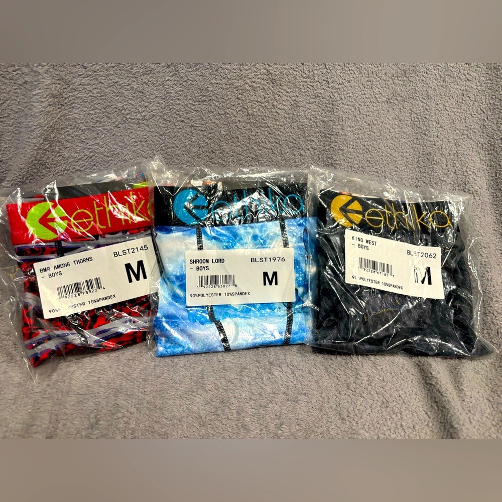 Ethika Boys Staple Boxer Briefs | Shroom Lord, King West, BMR Among Thorns- Med