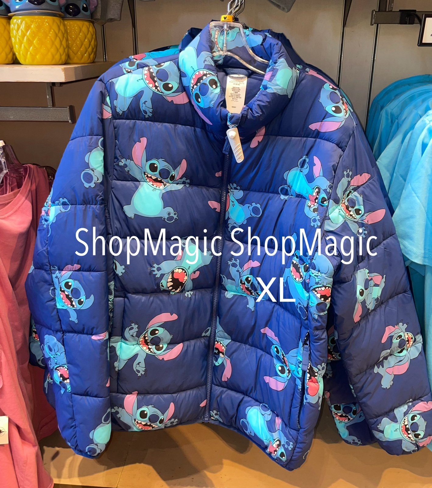 Disney Parks Stitch Puffer Jacket