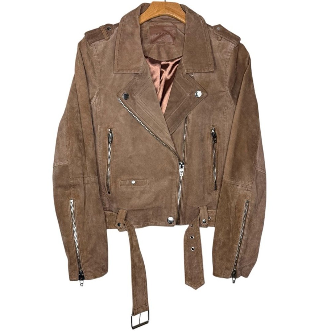 Blank NYC Suede Leather Moto Jacket Women’s Sz L