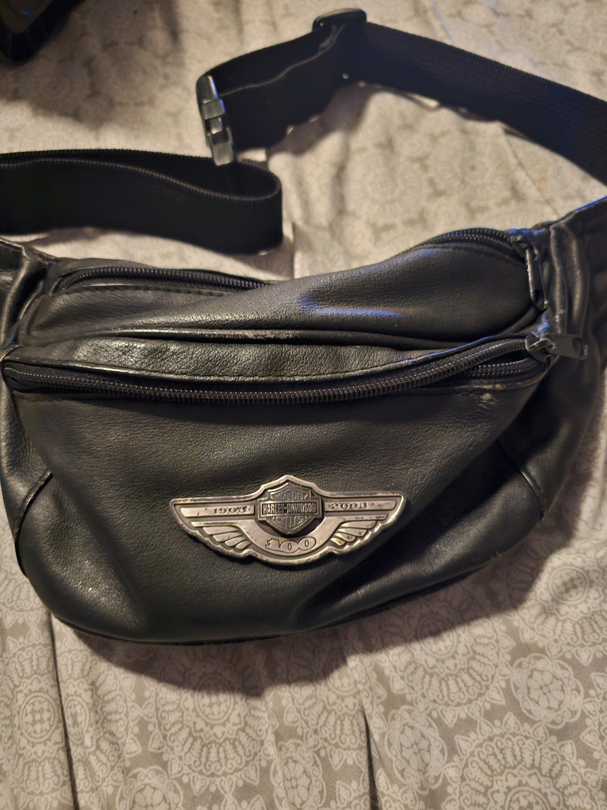 harley davidson fanny pack leather
