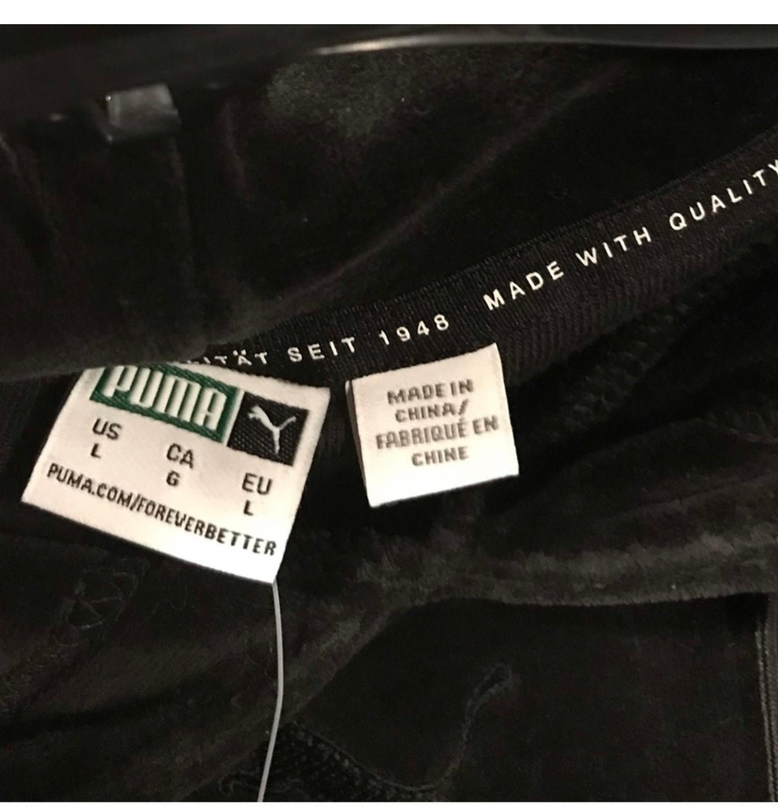 Women’s PUMA Tracksuit VELOUR Iconic T7 NWT- Black logo on Black