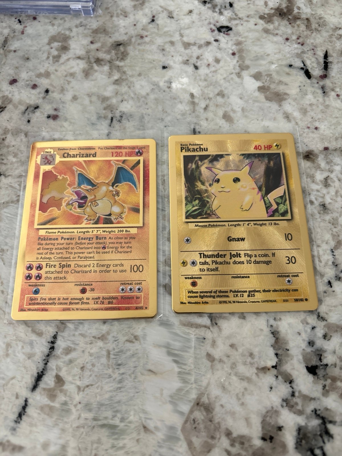 Pokemon Charizard & Pikachu Metal promo cards bundle