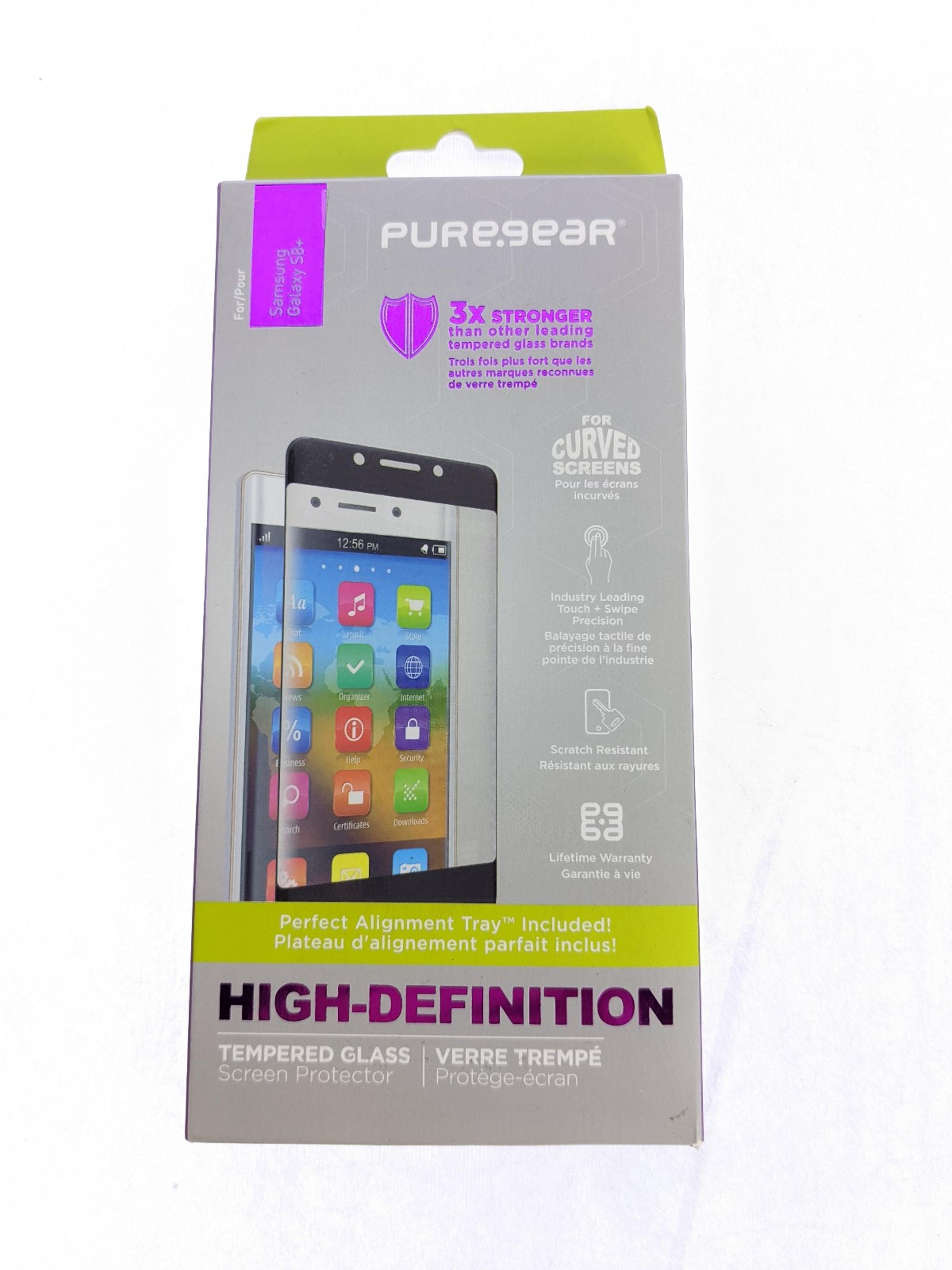 PureGear Curved Tempered Glass Screen Protection for Samsung S8+