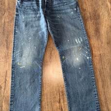Polo Ralph Lauren Mens Varick Slim Straight Jeans Paint Splatter Size 34x30