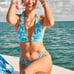 Lilly Pulitzer Amalfi blue sound the sirens Tosby top Kaylen bottoms bikini set