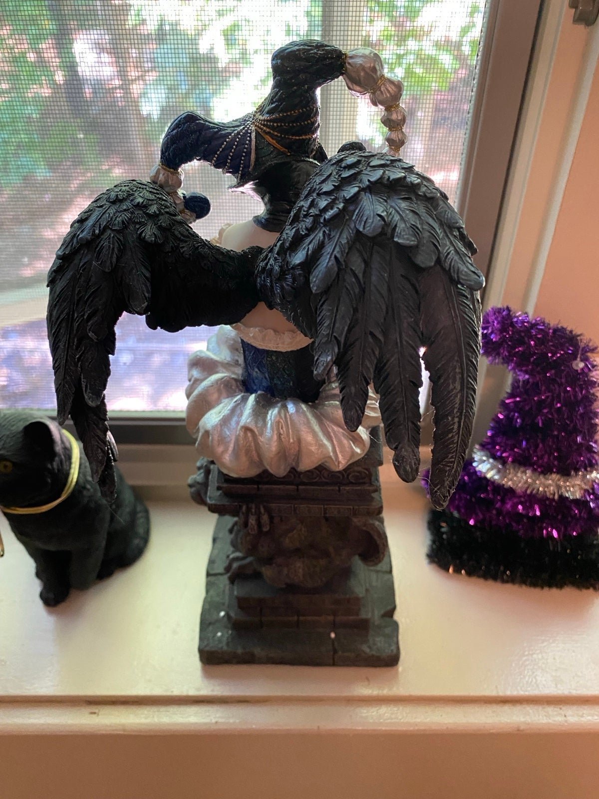 Gothic Harlequin angel statue