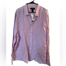 The Men's Store Bloomingdale's Linen Orchid long sleeve button down XXL NWT