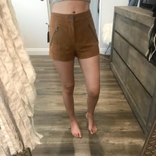 Forever 21 Brown Suede Leather Shorts 25