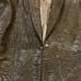 Brown leather pants suit