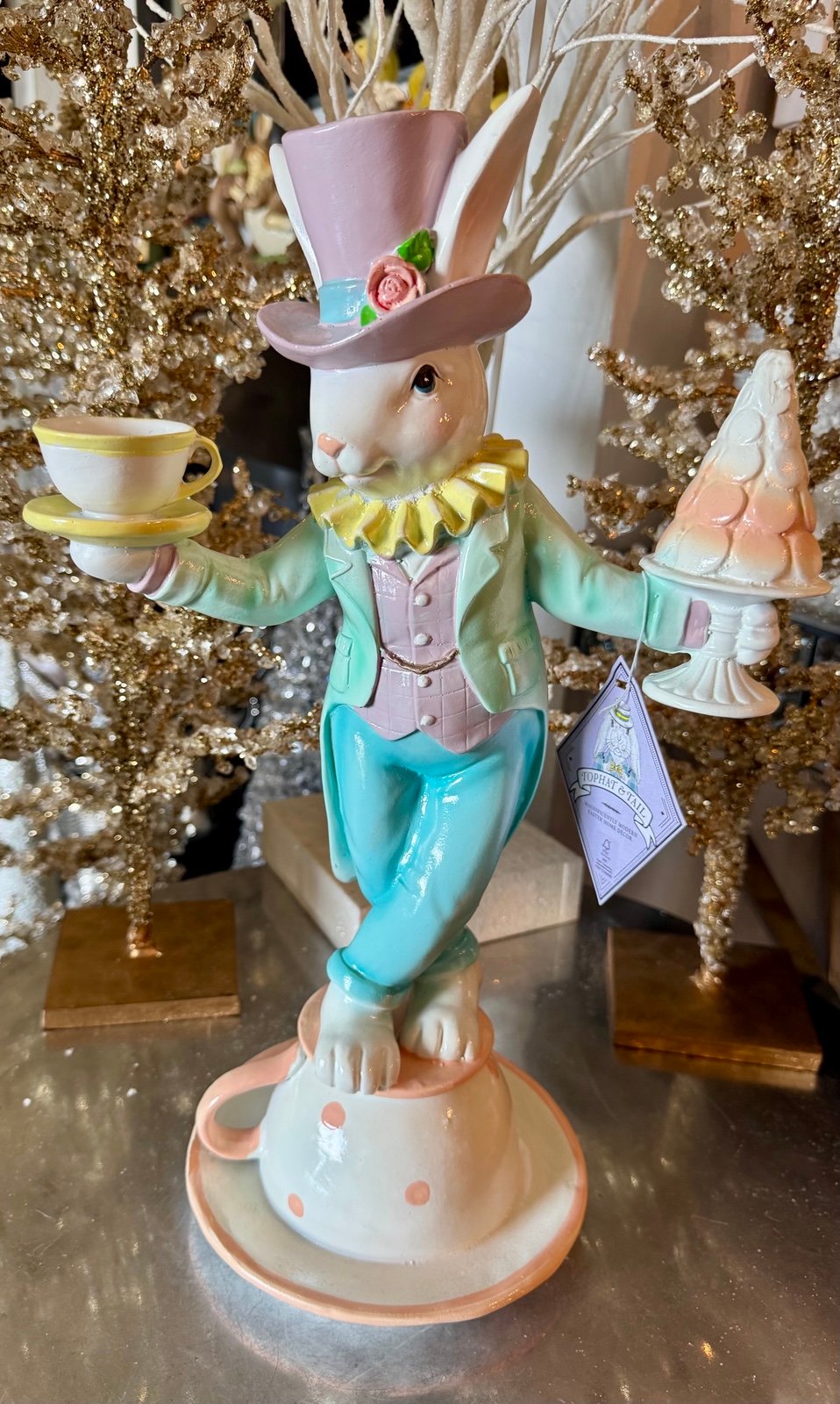 Elegant Easter Bunny 17” Tall New