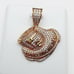 14K Gold Plated Cubic Zircon Pendant, INUS1BR217