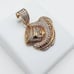 14K Gold Plated Cubic Zircon Pendant, INUS1BR217