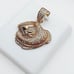 14K Gold Plated Cubic Zircon Pendant, INUS1BR217
