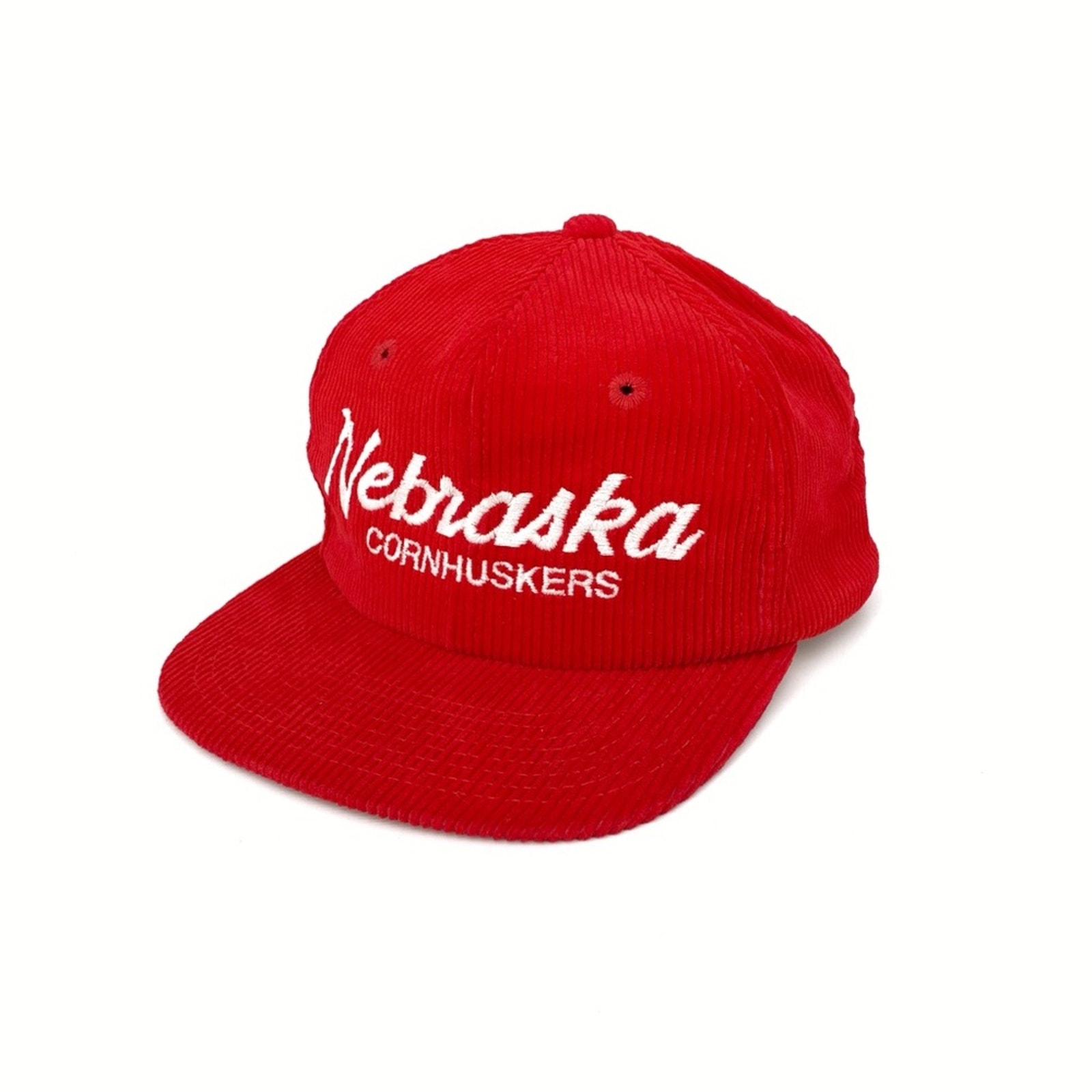 VTG Nebraska Cornhuskers Corduroy Snapback Hat Red White