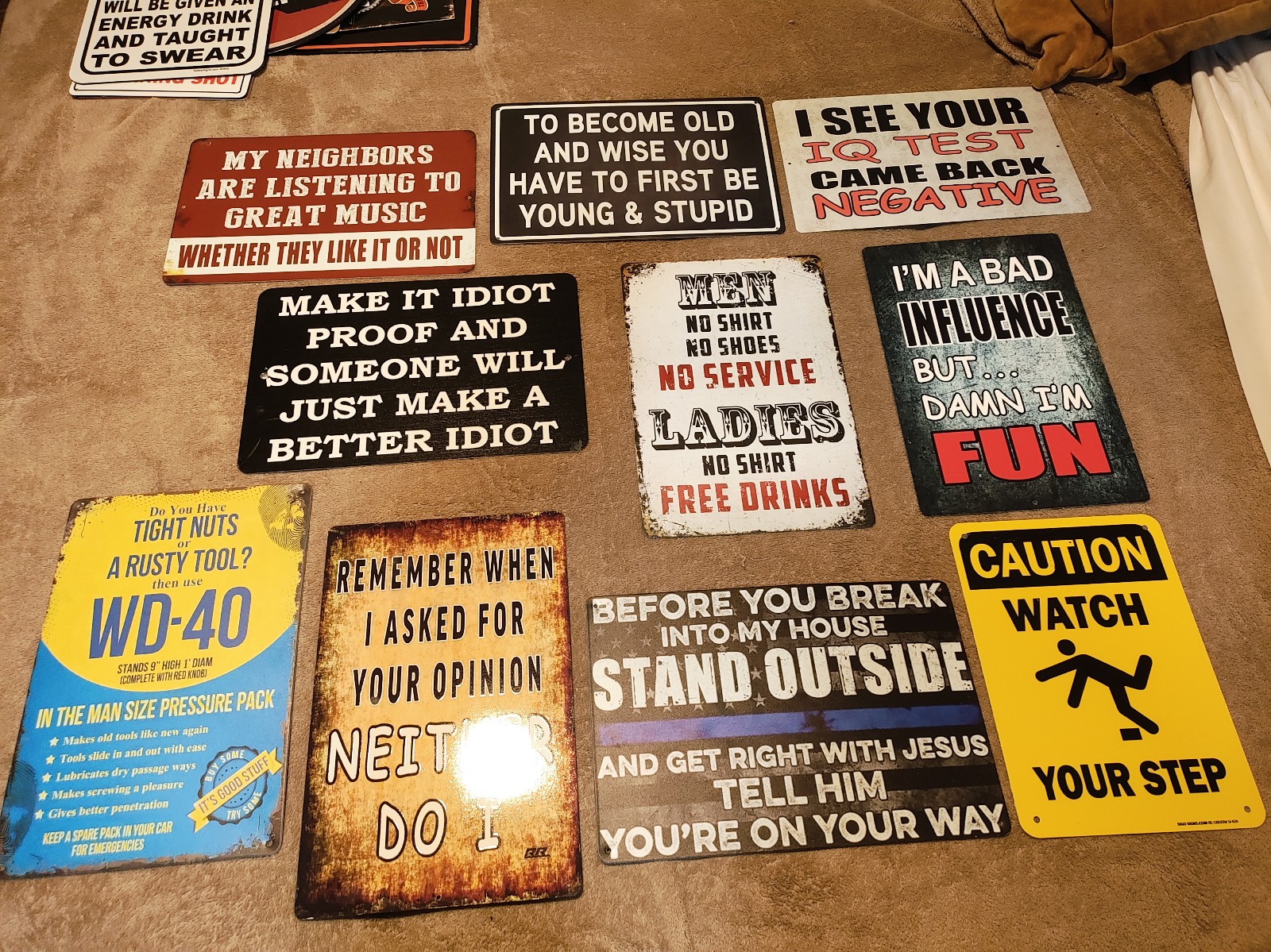 Lot of Metal Signs