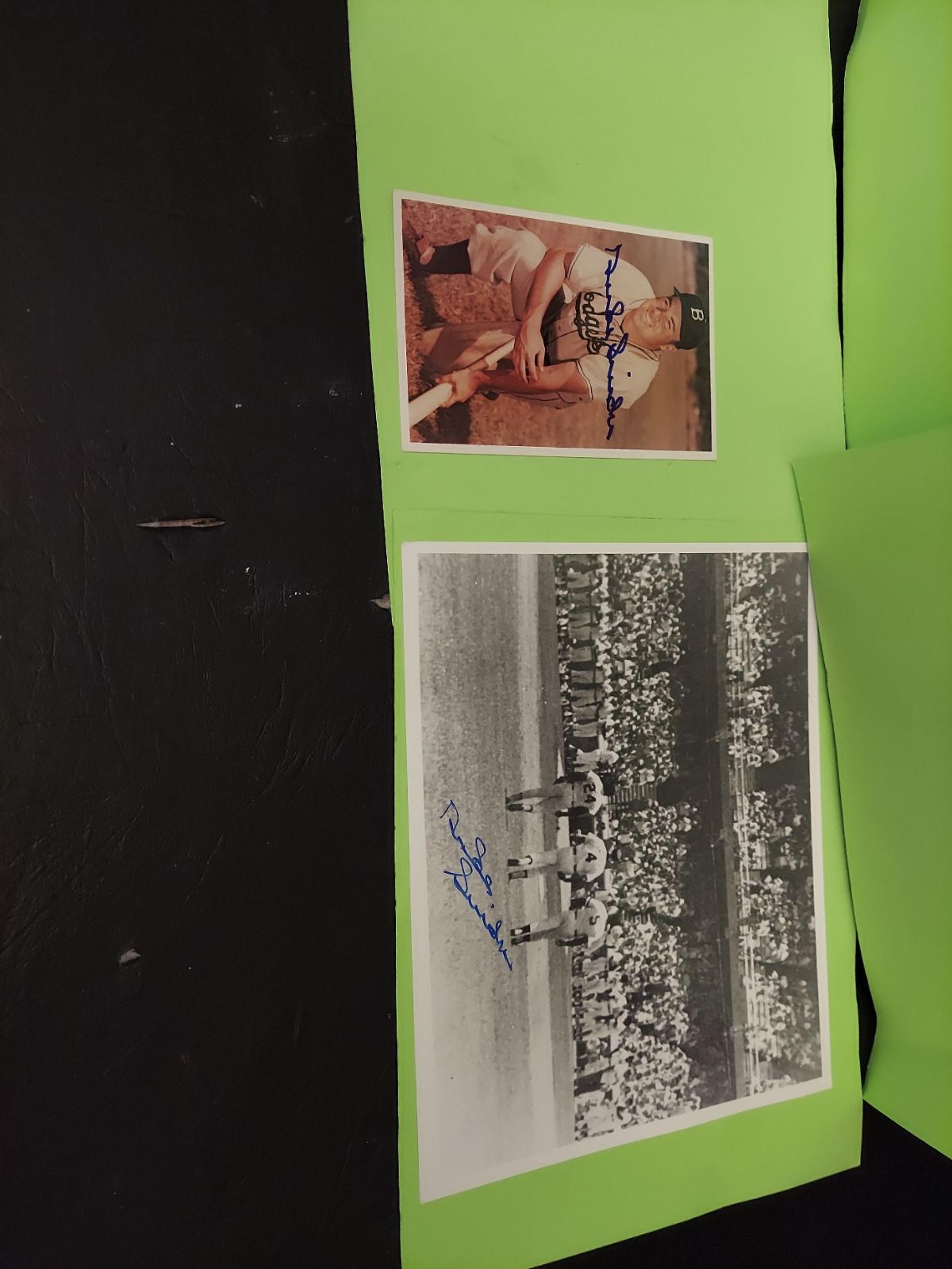 Lot of 2 Duke Snider autographs